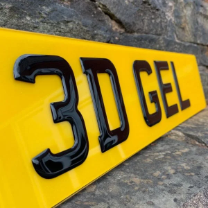 3D Gel Number Plates