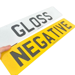 Negative Gloss Black Number Plates